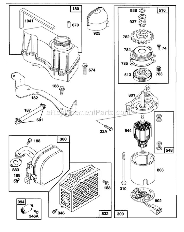 Page AD Diagram and Parts List for 5900001-5999999 - 1995 Toro Lawn Mower