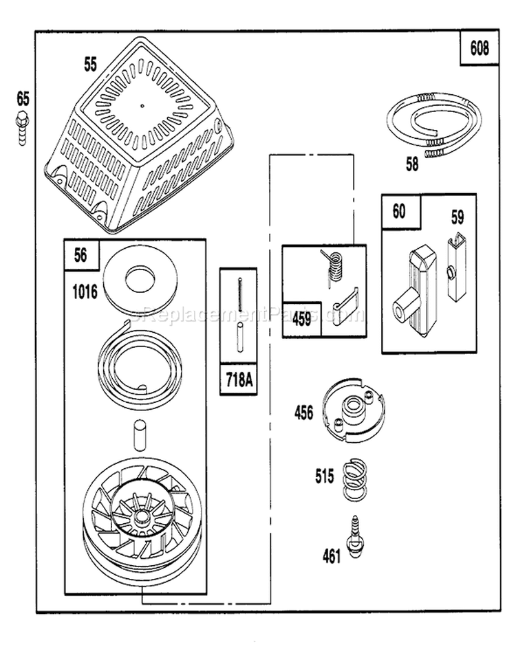 Page G Diagram and Parts List for 5900001-5999999 - 1995 Toro Lawn Mower