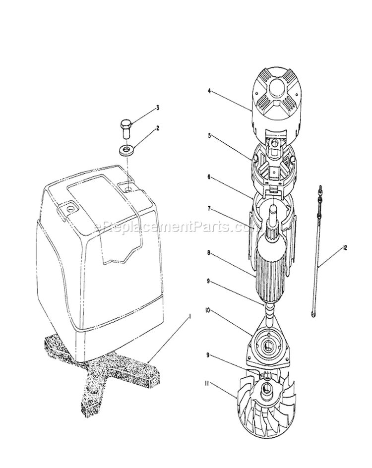 Motor Diagram and Parts List for 7000001-7999999 - 1987 Toro Lawn Mower