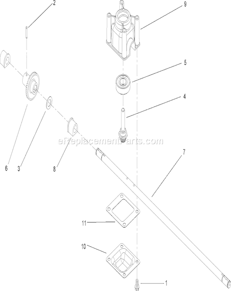 Transmission Assembly Diagram and Parts List for 240000001-240999999 - 2004 Toro Lawn Mower