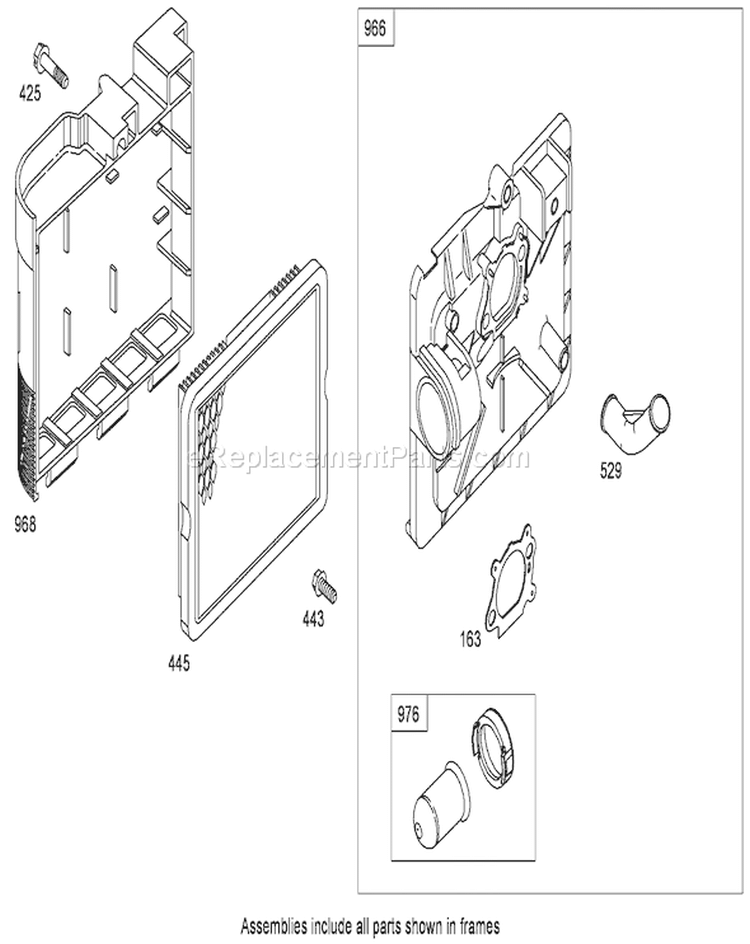 Air Cleaner Assembly Diagram and Parts List for 280000001-280001676 - 2008 Toro