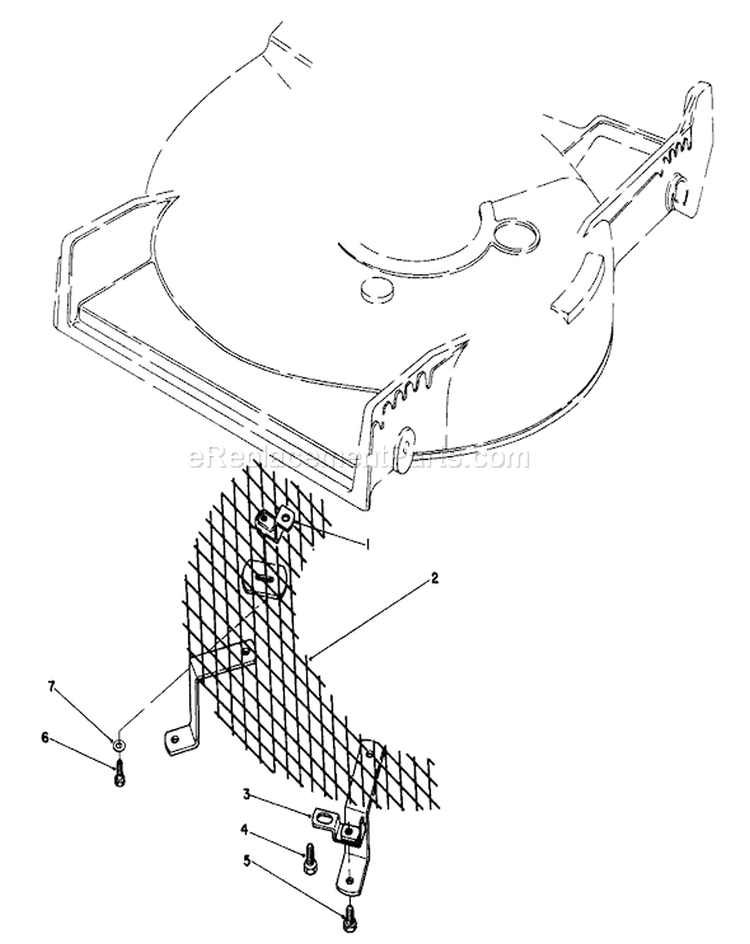Leaf Shredder Kit Diagram and Parts List for 7000001-7999999 - 1987 Toro Lawn Mower