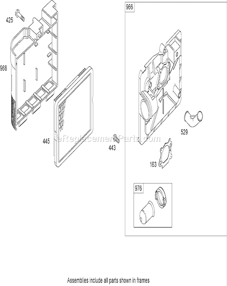 Air Cleaner Assembly Diagram and Parts List for 270000001-270999999 - 2007 Toro