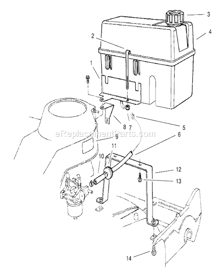 Page E Diagram and Parts List for 9900001-9999999 - 1999 Toro Lawn Mower