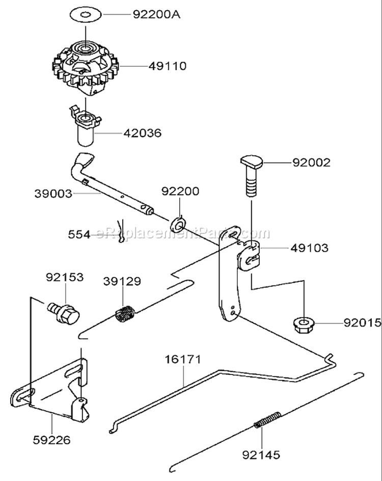 Control Equipment Assembly Diagram and Parts List for 280000001-280999999 - 2008 Toro Lawn Mower