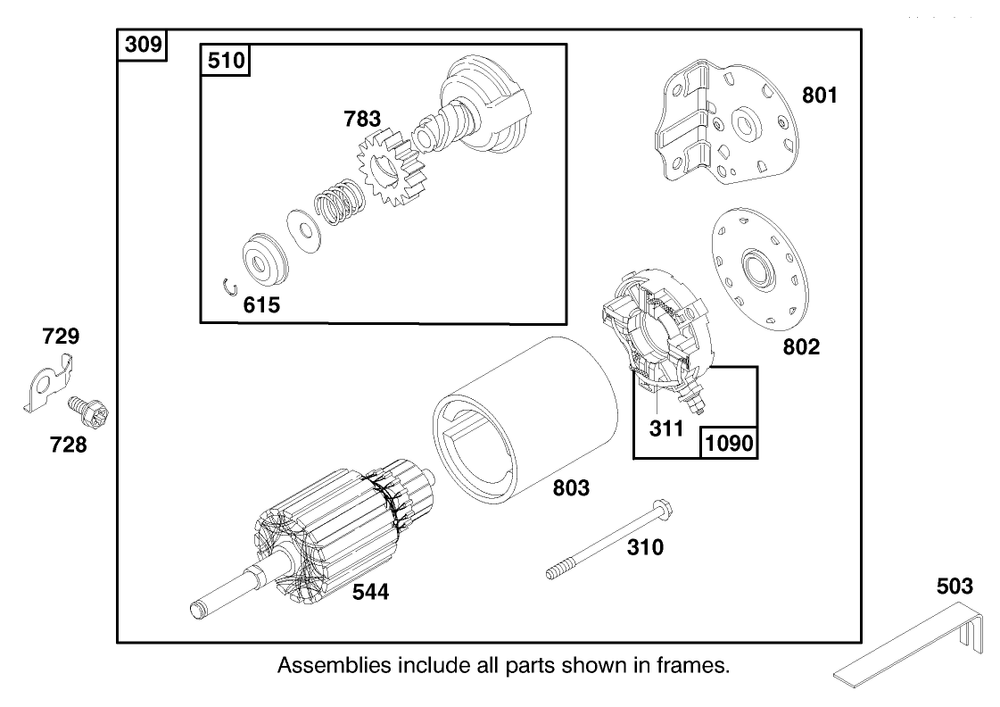 Engine Briggs & Stratton Model 28n707-0631-A1 Diagram and Parts List for 7900001 - 7999999 Toro Lawn Tractor