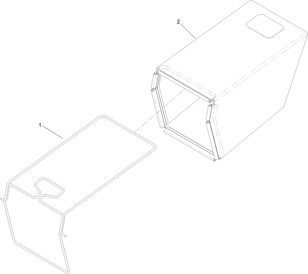 Rear Bag Assembly Diagram and Parts List for 411000000 - 412146708 Toro Lawn Mower