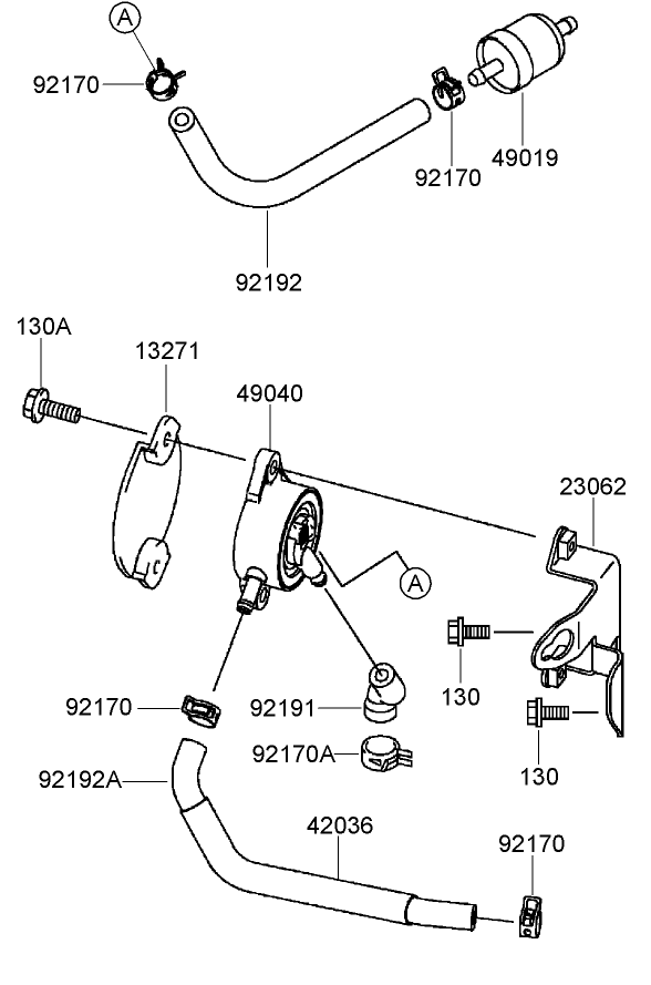 Fuel Tank And Valve Assembly Diagram and Parts List for (290000001-290999999)(2009) Toro Lawn Mower
