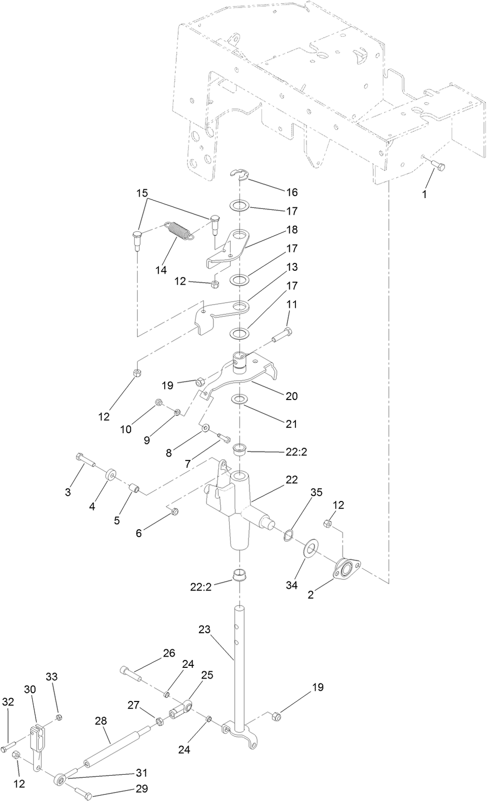 Traction Control Assembly Diagram and Parts List for 402000000 - 404684849 Toro Lawn Tractor Accessories