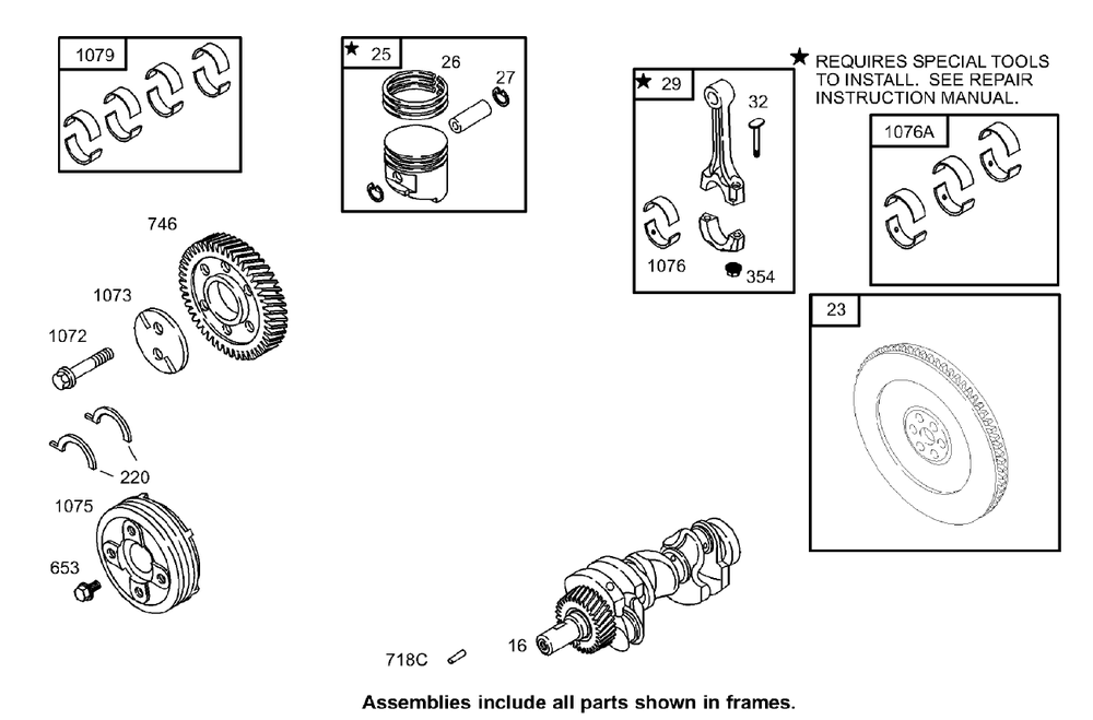 Crankshaft Assembly Diagram and Parts List for (270000301-270999999)(2007) Toro Lawn Tractor
