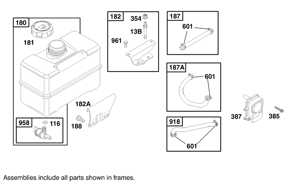 Engine Briggs & Stratton Model 192402-0645-A2 (Model 60061 Only) Diagram and Parts List for 8900001 - 8999999 Toro Dethatcher