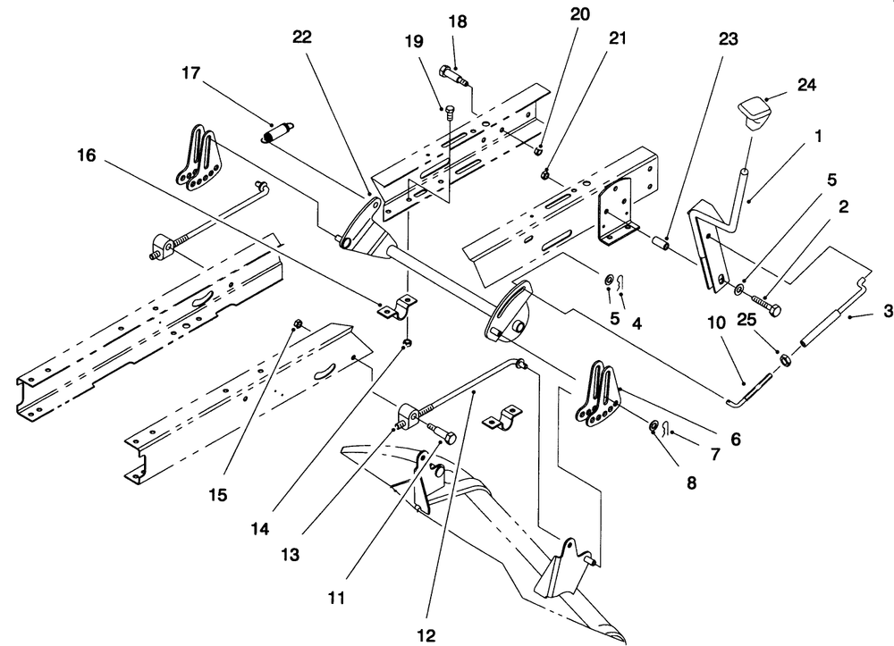 Height Of Cut Assembly Diagram and Parts List for 6900001 - 6999999 Toro Lawn Tractor