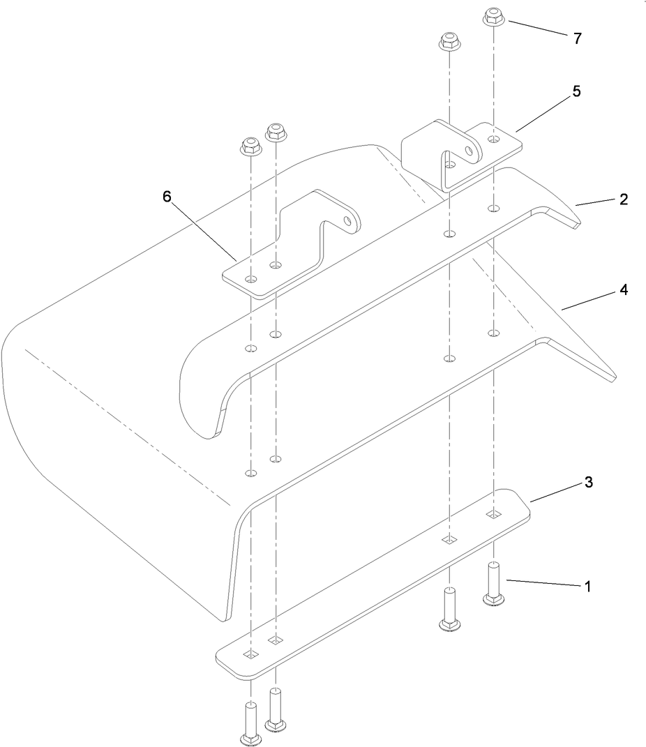 Deflector Assembly Diagram and Parts List for 410300000-999999999 Toro Lawn Mower