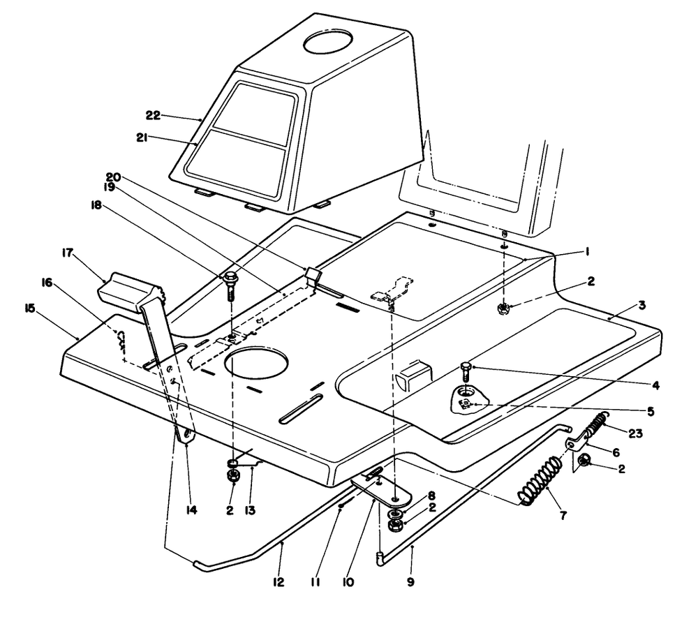 Front Body Assembly Diagram and Parts List for 8000001 - 8999999 Toro Lawn Tractor