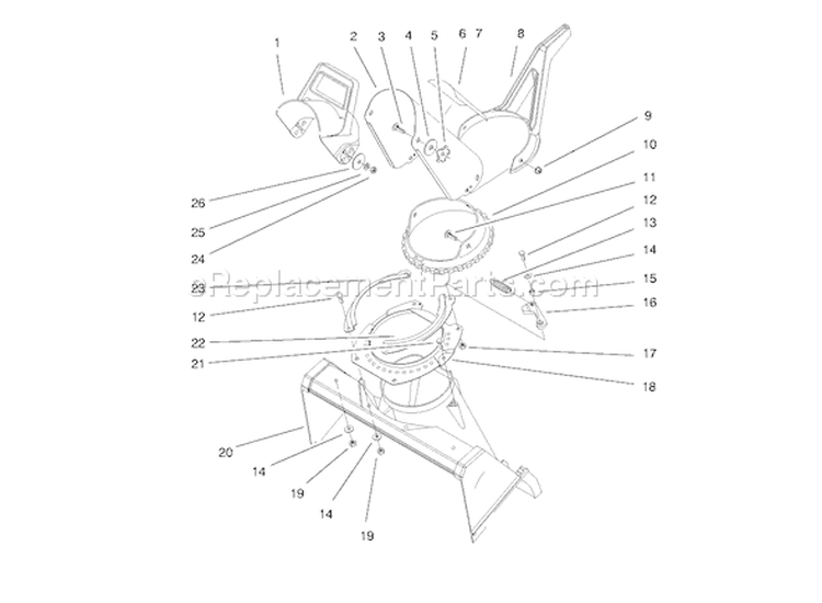 Page B Diagram and Parts List for 8900001-8999999 - 1998 Toro Snow Blower
