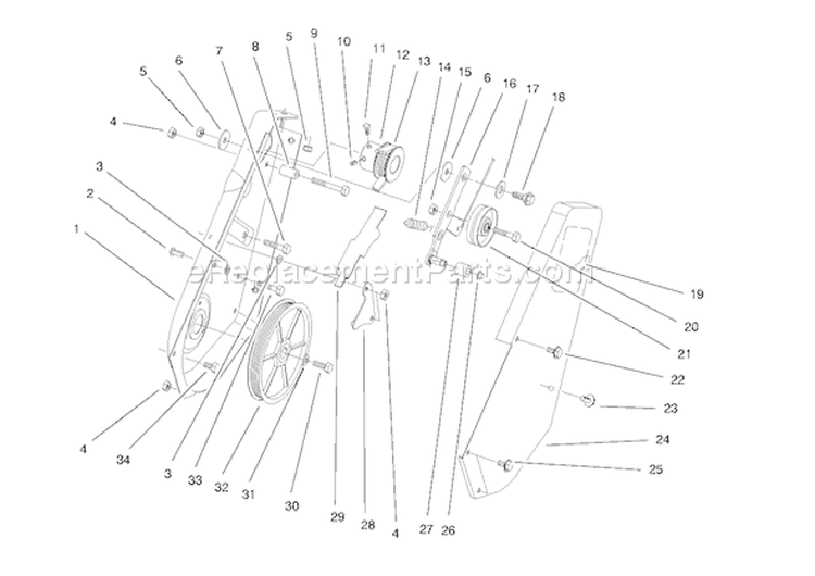 Page G Diagram and Parts List for 8900001-8999999 - 1998 Toro Snow Blower