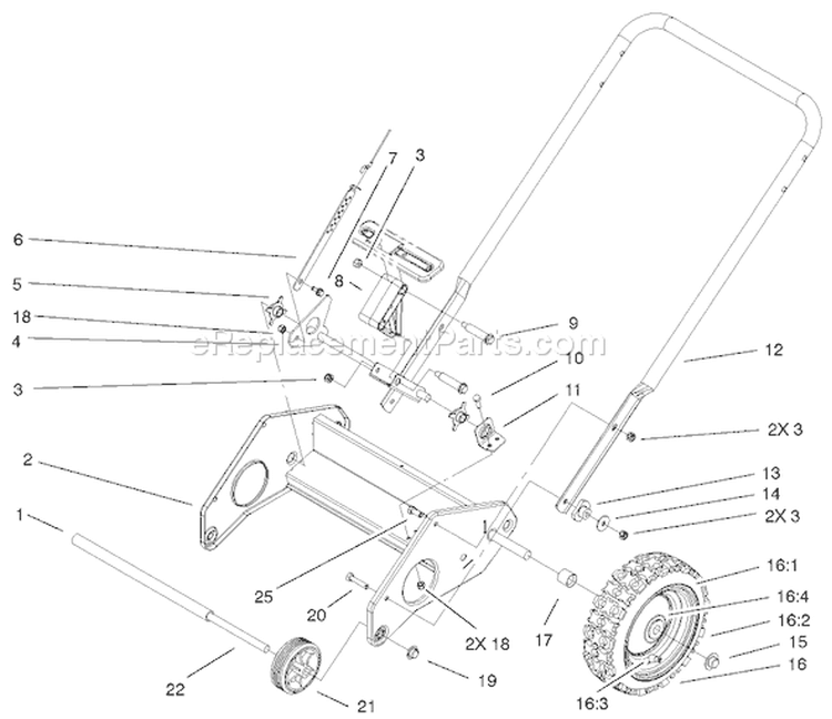 Page K Diagram and Parts List for 210000001-210999999 - 2001 Toro Snow Blower