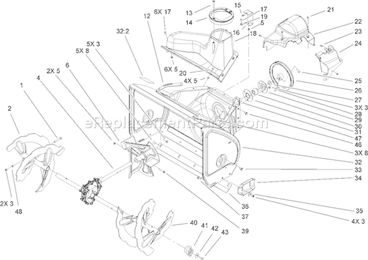 Genuine Toro LH Auger Assembly 106-7299-03 – OEM Original