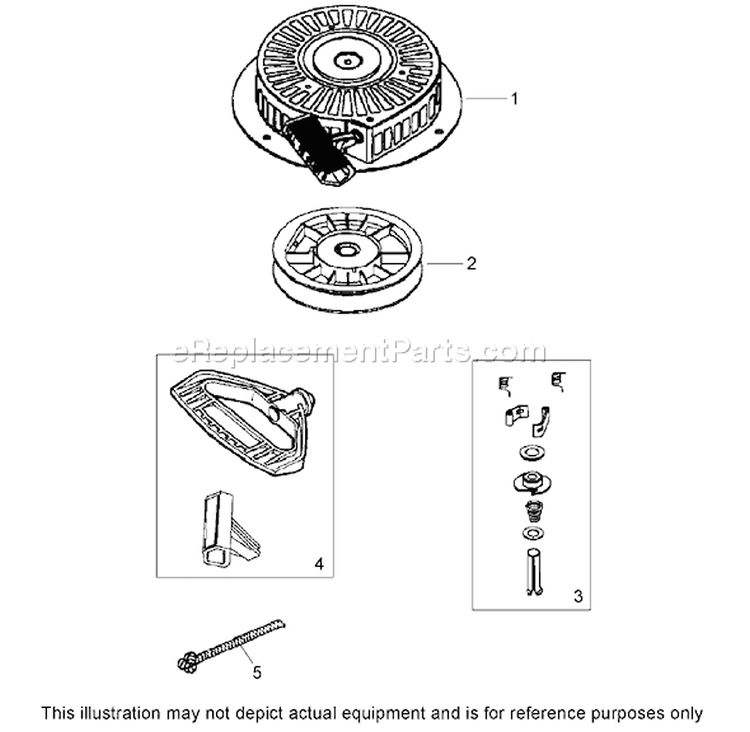 Rewind Starter No. 590749 Diagram and Parts List for 270000001-270999999 - 2007 Toro
