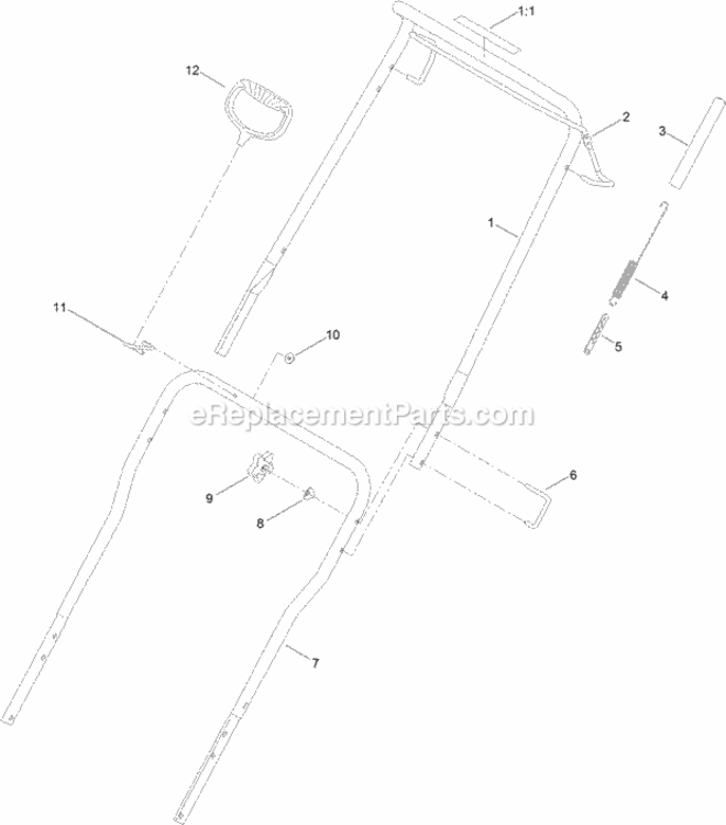 Upper_Handle_Control_Assembly Diagram and Parts List for 315000001 - 315999999 Toro Snow Blower