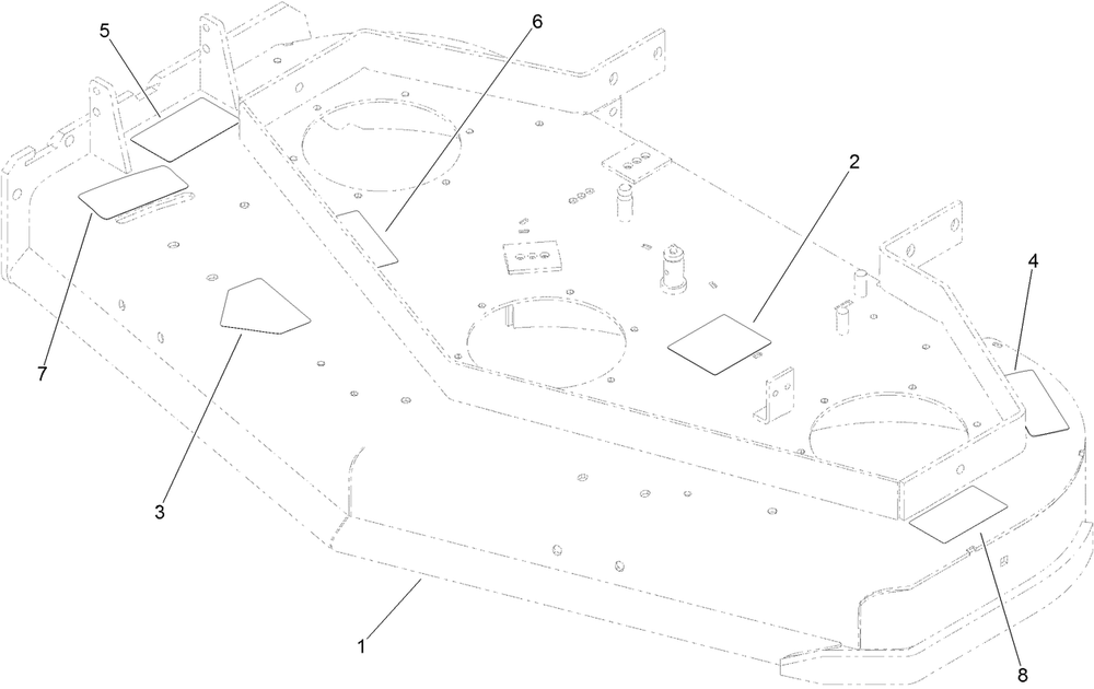 Deck Decal Assembly Diagram and Parts List for 410300000-999999999 Toro Lawn Mower