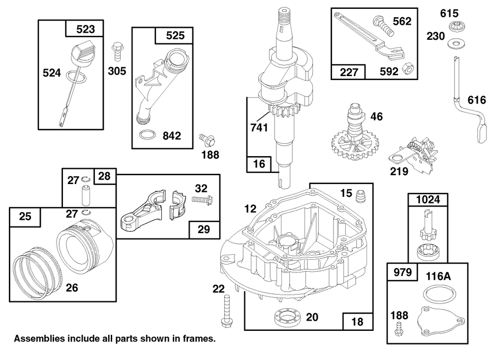 Engine Gts 150 (Model No. 20482 Only) Diagram and Parts List for 790000001 - 799999999 Toro Lawn Mower