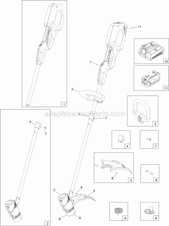 48_Volt_Cordless_Trimmer_Service_Parts Diagram and Parts List for 313005001 - 313999999 Toro Trimmer