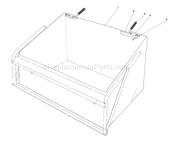 Leaf Bag Model 59123 Diagram and Parts List for 7000001-7999999 - 1987 Toro Lawn Tractor