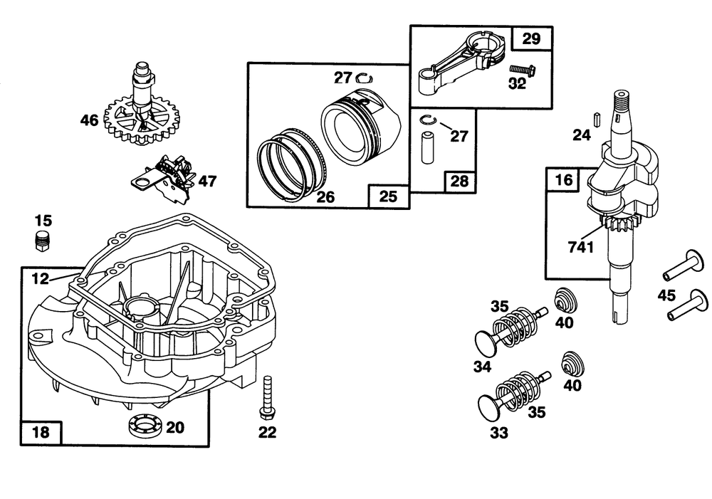 Engine Briggs & Stratton Model 128802-0615-01 Diagram and Parts List for 6900001 - 6999999 Toro Lawn Mower