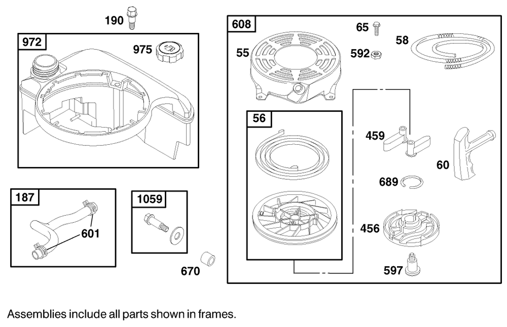 Engine Briggs & Stratton Model 12h802-1767-E1 Diagram and Parts List for 9900001 - 9999999 Toro Lawn Mower