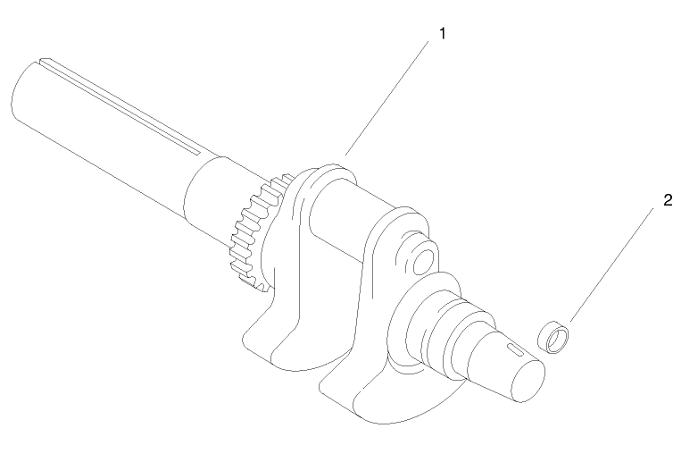 Crankshaft Diagram and Parts List for (0000001-0000999)(2000) Toro Lawn Mower