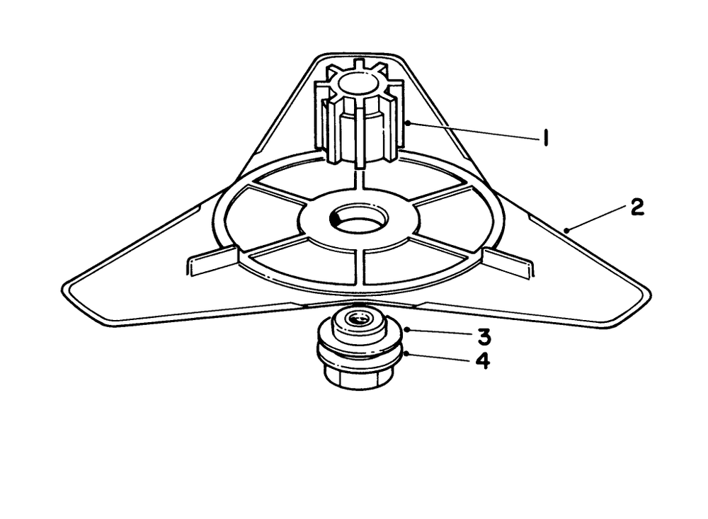 Flex Blade Kit 44-9870 (Optional) Diagram and Parts List for 7000001 - 7999999 Toro Trimmer