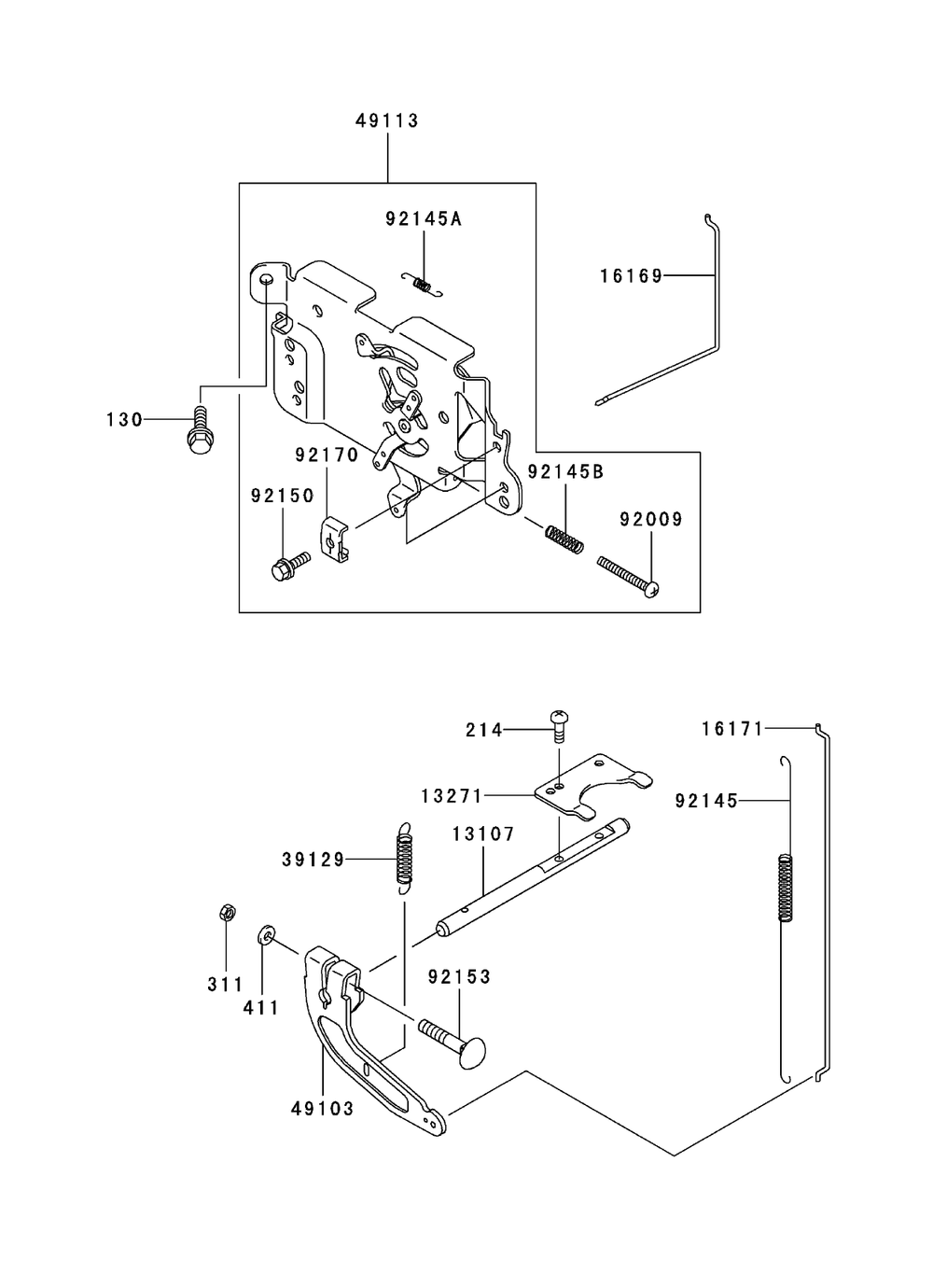 Control Equipment Assembly Diagram and Parts List for (270002001-270999999)(2007) Toro Lawn Mower