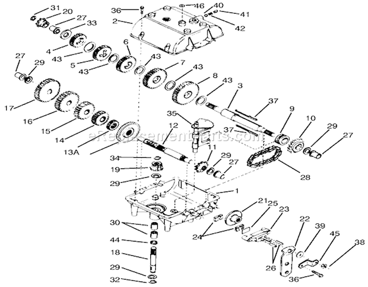 Page O Diagram and Parts List for 39000001-39999999 - 1993 Toro Lawn Tractor