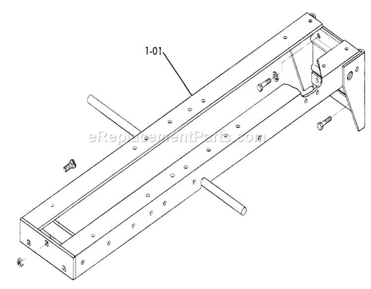 Frame Assembly Diagram and Parts List for 1977 Toro Lawn Tractor