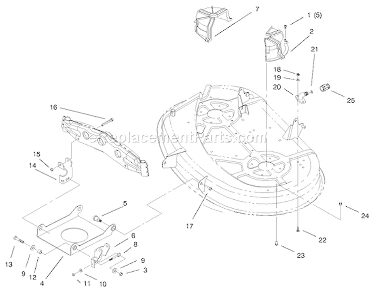 38" Deck Engagement Assembly Diagram and Parts List for 9900001-9999999 - 1999 Toro Lawn Tractor
