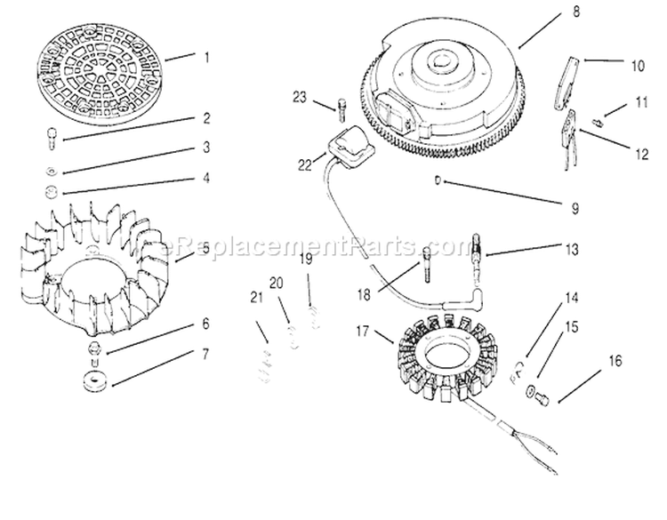 Ignition/electrical Kohler Engine Cv16s-Ps61514 Diagram and Parts List for 5900001-5999999 - 1995 Toro Lawn Tractor