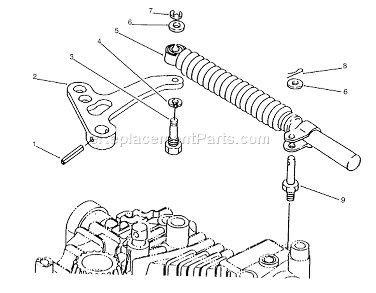 Lever Damper Tuff Torq Transmission K61 (toro) Diagram and Parts List for 5900001-5999999 - 1995 Toro Lawn Tractor
