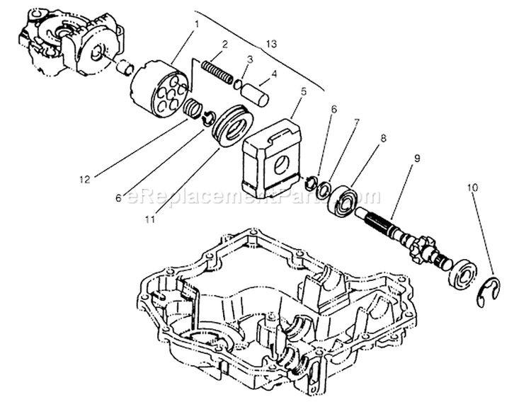 Motor Shaft Tuff Torq Transmission K61 (toro) Diagram and Parts List for 5900001-5999999 - 1995 Toro Lawn Tractor