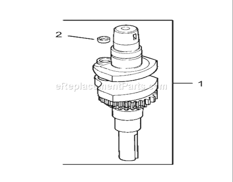Crankshaft Assembly Diagram and Parts List for 230000001-230999999 - 2003 Toro Lawn Tractor