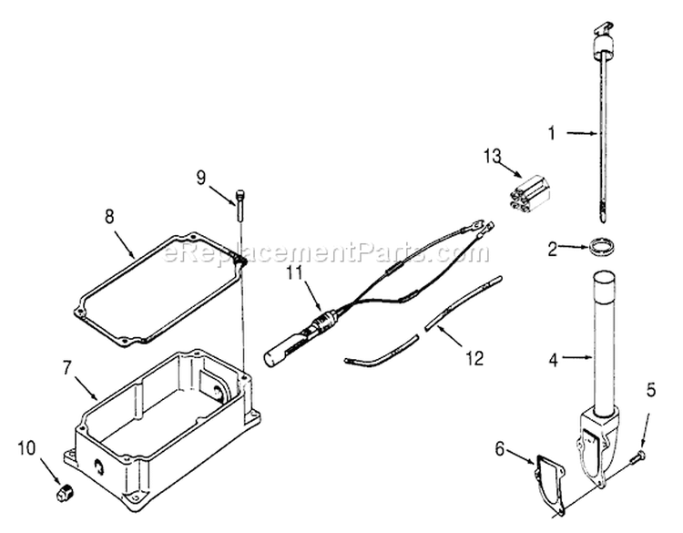 Oil Pan And Dipstick Diagram and Parts List for 3900001-3999999 - 1993 Toro Lawn Tractor