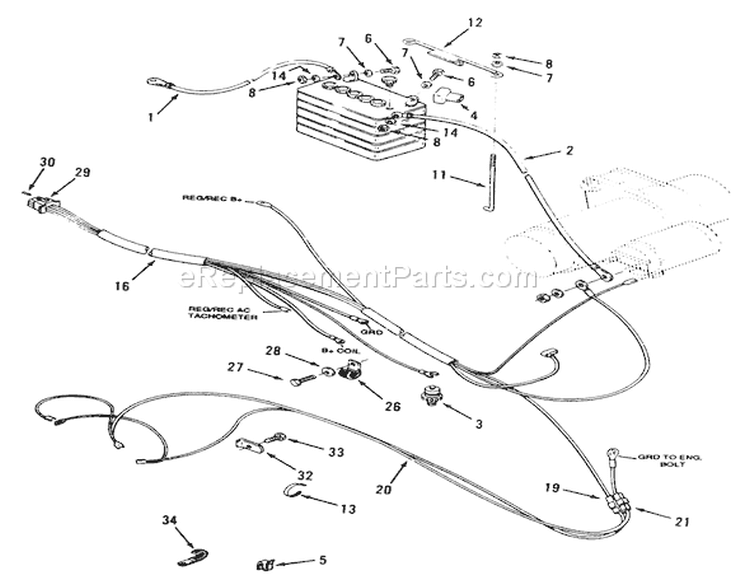 Page K Diagram and Parts List for 3900001-3999999 - 1993 Toro Lawn Tractor