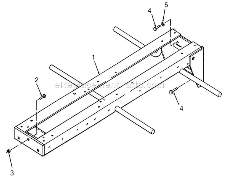 Frame Diagram and Parts List for 3900001-3999999 - 1993 Toro Lawn Tractor