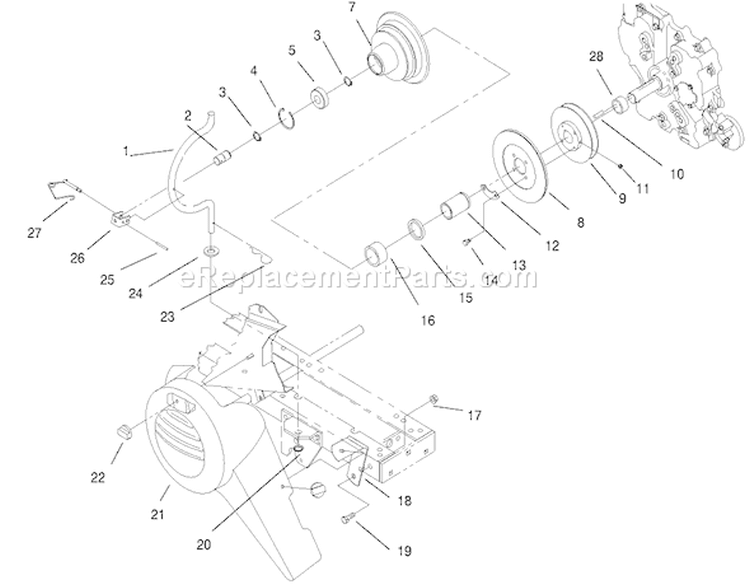 Pto Clutch & Cover Assembly Diagram and Parts List for 200000001-200999999 - 2000 Toro Lawn Tractor