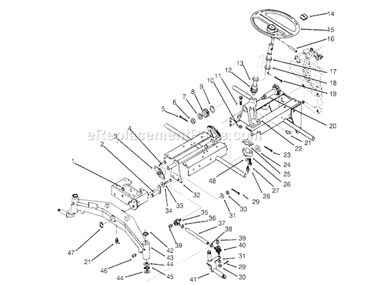 Page R Diagram and Parts List for 59000412-59002868 - 1995 Toro Lawn Tractor