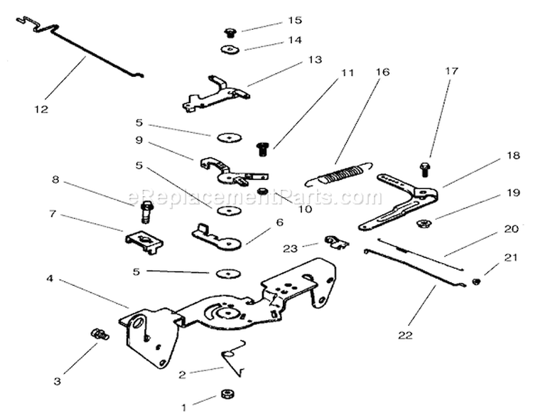 Group 9-Engine Controls Diagram and Parts List for 200000001-200000200 - 2000 Toro Lawn Tractor