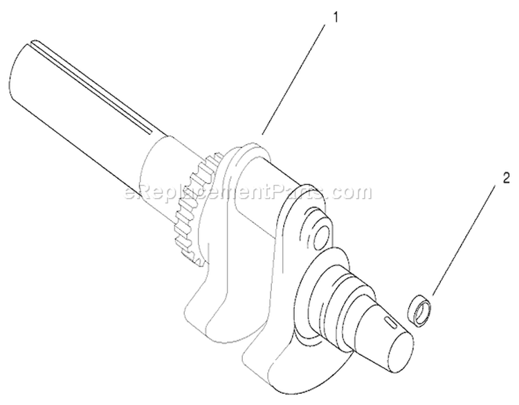 Group 1-Crankshaft Diagram and Parts List for 000000001-000999999 - 2000 Toro Lawn Tractor