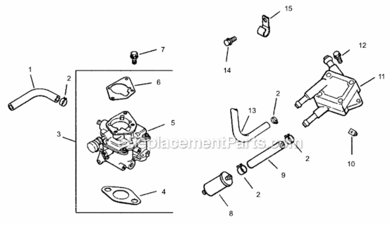 Fuel_System_Assembly__Group_8 Diagram and Parts List for 220000001-220999999 Toro Lawn Mower