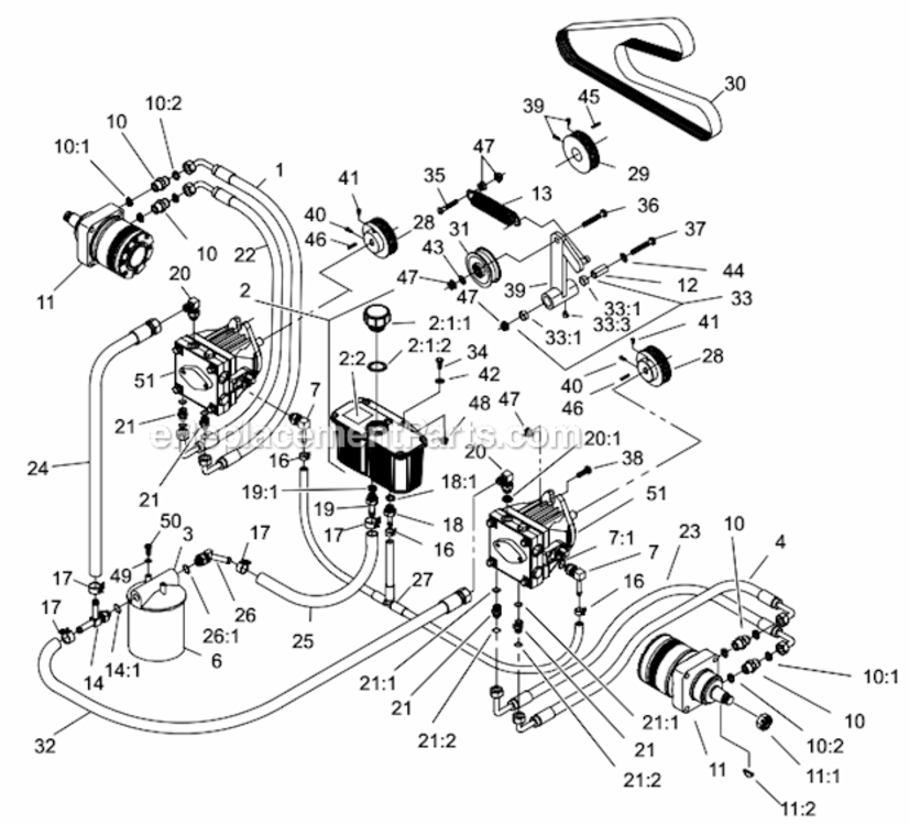 Page G Diagram and Parts List for 220000001-220999999 Toro Lawn Mower