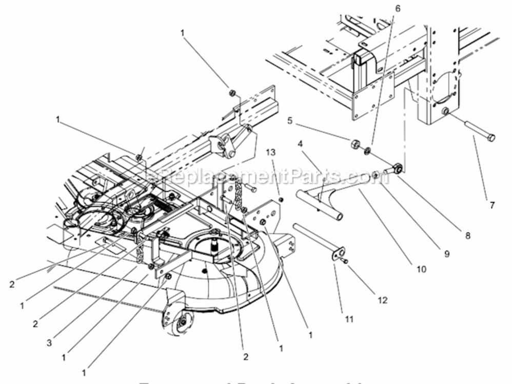 Frame_And_Deck_Assembly Diagram and Parts List for 220000001-220999999 Toro Lawn Mower